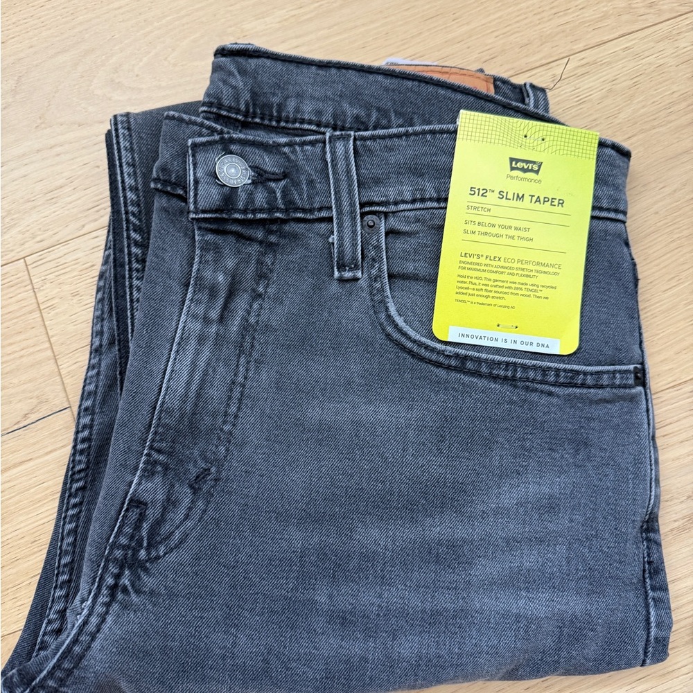 Levi's Men's 511 Dark Gray Skinny Jeans - Picture 7 of 8